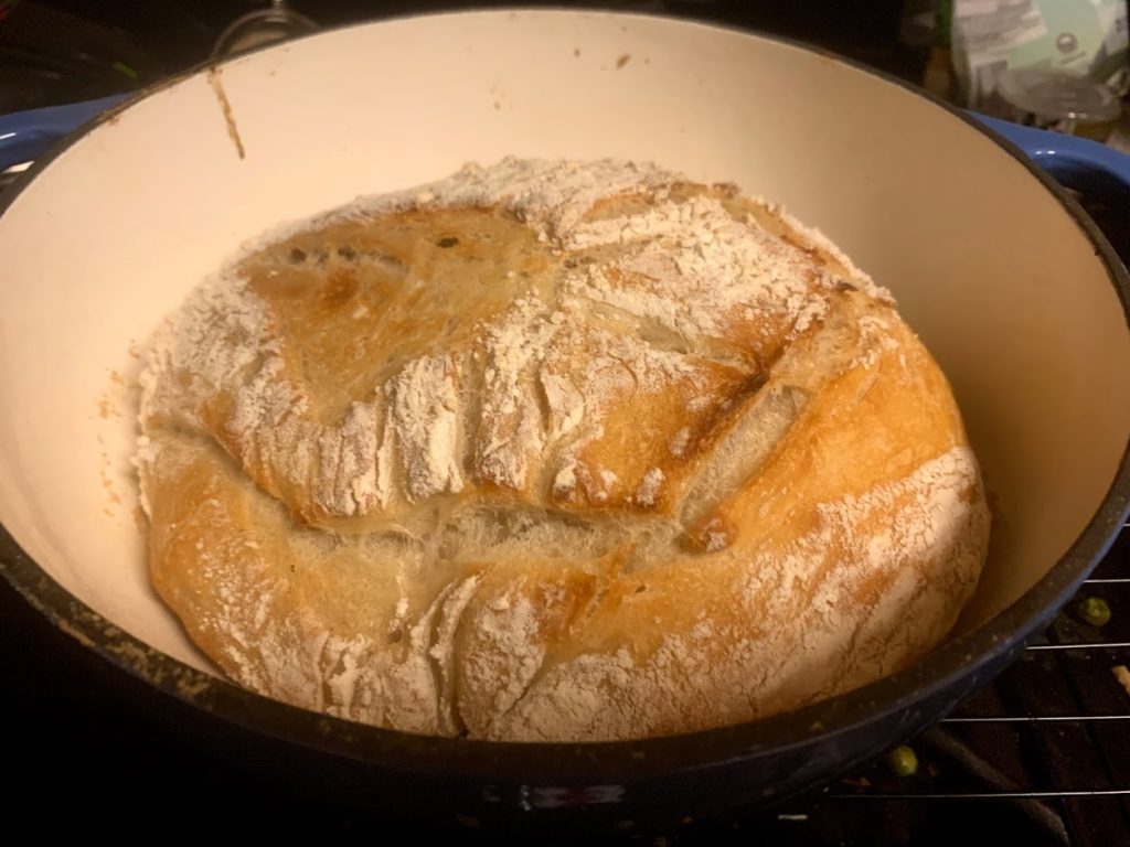 sourdough in a dutch oven